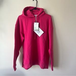 GANNI - Oversized Hot Pink Hoodie
